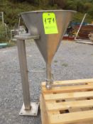 Open Top Cone-Bottom Assorted S/S Dosage Tank with Sightglass and Stand ( 25.00 Euro Rigging &