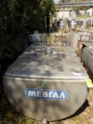 Frai Lait Aprox. 1640 L/433 Gal. Jacketed S/S Farm Tanks with Hinged Lid, Twin Blade Prop, Motor