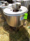 Ermicon (Packo) Aprox. 200L/52 Gal. S/S Jacketed Farm Tank with Hinged Lid, Twin Blade Prop, Motor