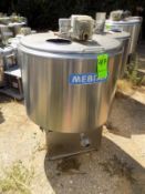 Ermicon (Packo) Aprox. 300 L/79 Gal. S/S Jacketed Farm Tank with Hinged Lid, Twin Blade Prop,