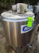 Ermicon (Packo) Aprox. 200L/52 Gal. S/S Jacketed Farm Tank with Hinged Lid, Twin Blade Prop, Motor