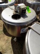Ermicon (Packo) Aprox. 200L/52 Gal. S/S Jacketed Farm Tank with Hinged Lid, Twin Blade Prop, Motor