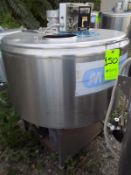 Ermicon (Packo) Aprox. 200L/52 Gal. S/S Jacketed Farm Tank with Hinged Lid, Twin Blade Prop, Motor