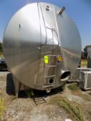 Paasch Silkeborg Aprox. 23000 L/6075 Gal. Horizontal Jacketed S/S Tank (Note: Damaged Jacket and