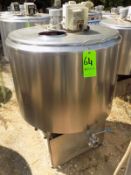 Ermicon (Packo) Aprox. 300L/79 Gal. S/S Jacketed Farm Tank with Hinged Lid, Twin Blade Prop, Motor