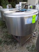 Ermicon (Packo) Aprox. 200L/52 Gal. S/S Jacketed Farm Tank with Hinged Lid, Twin Blade Prop, Motor