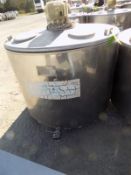 JAPY ,750L , S/S Jacketed Farm Tank , Twin Blade Prop ,Motor With Freon Condenser and Control Unit,