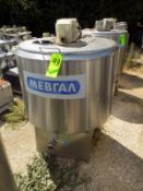 Ermicon (Packo) Aprox. 300 L/79 Gal. S/S Jacketed Farm Tank with Hinged Lid, Twin Blade Prop,