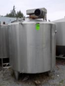PSM Dome-Top Cone-Bottom Vertical Jacketed S/S Tank, Type SBW, S/N 50.212/22.2 with Agitator,