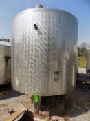 Aprox. 5000 L/1320 Gal S/S Milk Tank with Agitator and Top Manhole (NOTE: Motor Not Included) EUR