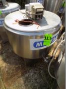 Ermicon (Packo) Aprox. 200L/52 Gal. S/S Jacketed Farm Tank with Hinged Lid, Twin Blade Prop, Motor