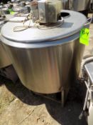 Ermicon (Packo) Aprox. 300L/79 Gal. S/S Jacketed Farm Tank with Hinged Lid, Twin Blade Prop, Motor