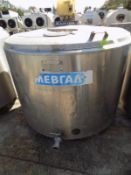 ALFA LAVAL , 1030L, S/S Jacketed Farm Tank With Twin Blade Prop , With Hinged Lid , Motor With Freon