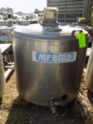 ALFA LAVAL , 600L, S/S Jacketed Farm Tank With Twin Blade Prop , With Hinged Lid , Motor With