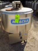 Ermicon (Packo) Aprox. 200L/52 Gal. S/S Jacketed Farm Tank with Hinged Lid, Twin Blade Prop, Motor