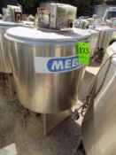Ermicon (Packo) Aprox. 200L/52 Gal. S/S Jacketed Farm Tank with Hinged Lid, Twin Blade Prop, Motor