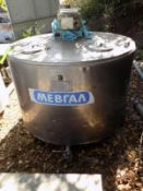 JAPY ,650L , S/S Jacketed Farm Tank , Twin Blade Prop ,Motor With Freon Condenser and Control Unit,