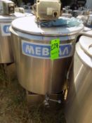 Ermicon (Packo) Aprox. 200L/52 Gal. S/S Jacketed Farm Tank with Hinged Lid, Twin Blade Prop, Motor