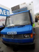 Mercedes Milk Delivery Truck, Model 4100 with Thermo King V-500 Reefger Unit, Right Side Hinged Door