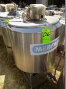 Ermicon (Packo) Aprox. 200L/52 Gal. S/S Jacketed Farm Tank with Hinged Lid, Twin Blade Prop, Motor
