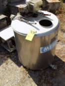 Japy Aprox. 320 L/85 Gal. Jacketed S/S Farm Tank with Hinged Lid, Twin Blade Prop, Motor with