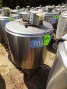 Ermicon (Packo) Aprox. 200L/52 Gal. S/S Jacketed Farm Tank with Hingd Lid, Twin Blade Prop, Motor