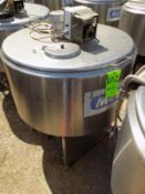 Ermicon (Packo) Aprox. 200L/52 Gal. S/S Jacketed Farm Tank with Hinged Lid, Twin Blade Prop, Motor