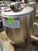 Ermicon (Packo) Aprox. 300 L/79 Gal. S/S Jacketed Farm Tank with Hinged Lid, Twin Blade Prop,