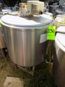Ermicon (Packo) Aprox. 200L/52 Gal. S/S Jacketed Farm Tank with Hinged Lid, Twin Blade Prop, Motor