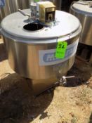 Ermicon (Packo) Aprox. 200L/52 Gal. S/S Jacketed Farm Tank with Hinged Lid, Twin Blade Prop, Motor