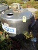 Japy Aprox. 320 L/85 Gal. Jacketed S/S Farm Tank with Hinged Lid, Twin Blade Prop, Motor with