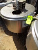 Ermicon (Packo) Aprox. 200L/52 Gal. S/S Jacketed Farm Tank with Hinged Lid, Twin Blade Prop, Motor