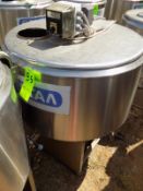 Ermicon (Packo) Aprox. 200L/52 Gal. S/S Jacketed Farm Tank with Hinged Lid, Twin Blade Prop, Motor