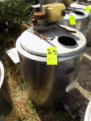 Japy Aprox. 320 L/85 Gal. Jacketed S/S Farm Tank with Hinged Lid, Twin Blade Prop, Motor with