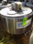 Ermicon (Packo) Aprox. 200L/52 Gal. S/S Jacketed Farm Tank with Hinged Lid, Twin Blade Prop, Motor