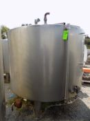 Dome Top Cone-Bottom S/S Tank with Top Manhole Cover and Spiral Piping Inside (NOTE: ID Plate N ot
