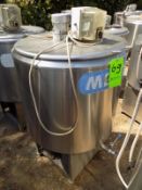 Ermicon (Packo) Aprox. 200L/52 Gal. S/S Jacketed Farm Tank with Hingd Lid, Twin Blade Prop, Motor