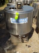 Ermicon (Packo) Aprox. 300 L/79 Gal. S/S Jacketed Farm Tank with Hinged Lid, Twin Blade Prop,