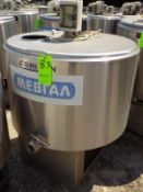 Ermicon (Packo) Aprox. 300L/79 Gal. S/S Jacketed Farm Tank with Hinged Lid, Twin Blade Prop, Motor