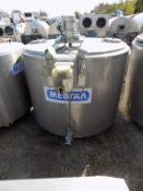 WEDHOLMS , 900L, S/S Jacketed Farm Tank With Twin Blade Prop , With Hinged Lid , Motor With Freon