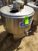 Ermicon (Packo) Aprox. 200L/52 Gal. S/S Jacketed Farm Tank with Hinged Lid, Twin Blade Prop, Motor