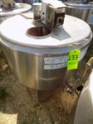 Ermicon (Packo) Aprox. 200L/52 Gal. S/S Jacketed Farm Tank with Hinged Lid, Twin Blade Prop, Motor