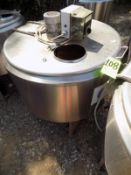 Ermicon (Packo) Aprox. 200L/52 Gal. S/S Jacketed Farm Tank with Hinged Lid, Twin Blade Prop, Motor