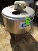 Ermicon (Packo) Aprox. 200L/52 Gal. S/S Jacketed Farm Tank with Hinged Lid, Twin Blade Prop, Motor