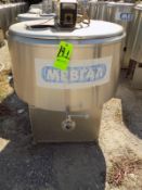 Ermicon (Packo) Aprox. 200L/52 Gal. S/S Jacketed Farm Tank with Hinged Lid, Twin Blade Prop, Motor