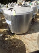 ALFA LAVAL , 1030L, S/S Jacketed Farm Tank With Twin Blade Prop , With Hinged Lid Missing , Motor