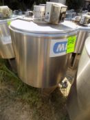 Ermicon (Packo) Aprox. 200L/52 Gal. S/S Jacketed Farm Tank with Hinged Lid, Twin Blade Prop, Motor