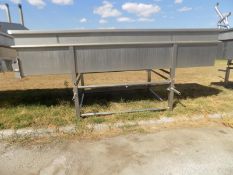 Aprox. 400 cm L x 80 cm H x 150 cm W 2-Compartment Open Top S/S Cheese Vat/Tank with Divider and (2)