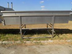 Aprox. 400 cm L x 80 cm H x 150 cm W 2-Compartment Open Top S/S Cheese Vat/Tank with Divider and (2)