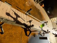 Aprox. 360 cm L x 19 cm H Product Conveyor with Plastic Chain and Leg Supports (